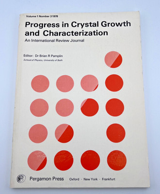 Progress in Crystal Growth Characterization Vol 1 No 3 1978 Pergamon Physics VTG