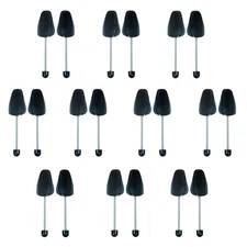 10 Pairs Plastic Shoe Trees for Men (Black)