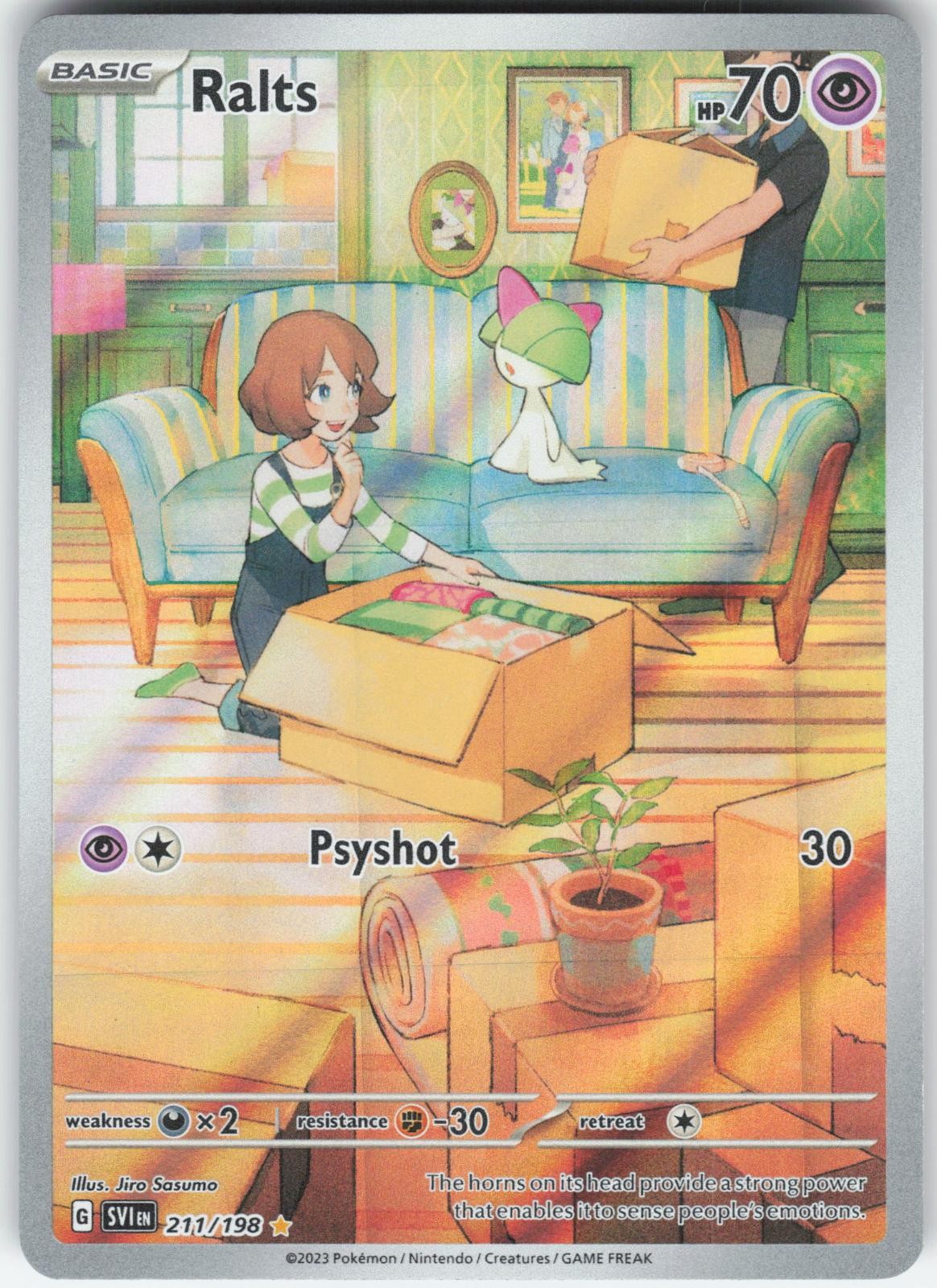 RALTS 211/198 ILLUSTRATION RARE SCARLET & VIOLET POKEMON NM