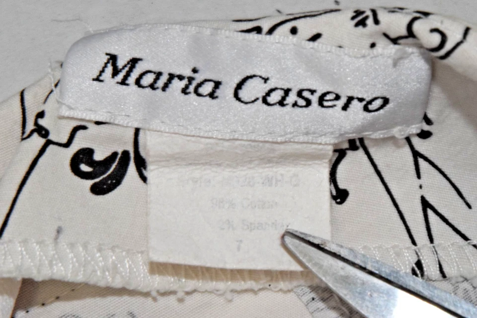 Vintage Kids Pants Maria Casero Size 7 90s Paris Cafe Sketch Scenes Made USA - Image 2 of 4