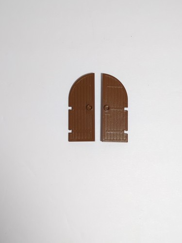 LEGO 2x Lote Marrón Curvo Arco Superior Castillo Puerta 1 x 5 x 10 8376 6081 6059 6090 - Imagen 1 de 2