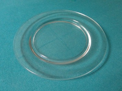 Val Saint Lambert , Belgium 6 Salad Glass Plates 7 1/2 Signed 