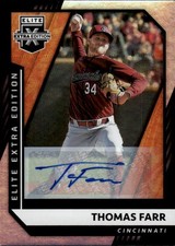 2021 Panini Elite Extra Edition Thomas Farr #150 Signatures Cincinnati Reds 22K