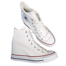 Converse Chuck Taylor All Star Hidden Wedge Platform White Sneaker 11 NEW