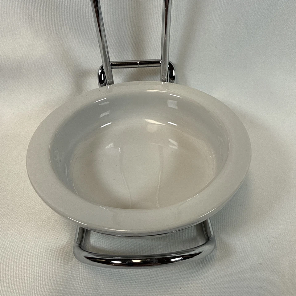 Pampered Chef Spoon Rest Retired Metal Stand & Ceramic Dish - Image 2 of 4