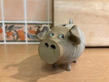 Muggins Pottery Blue Eyed Piggy Bank/Money box - Nov 73
