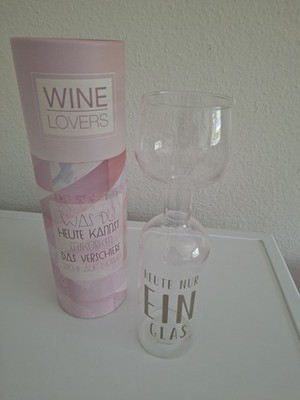 Witziges Weinglas ''Heute nur ein Glas '' mit Geschenkbox - Hingucker   