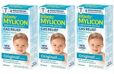 Mylicon Gas Relief Drops for Infants and Babies .05 Oz Each Lot Of 3