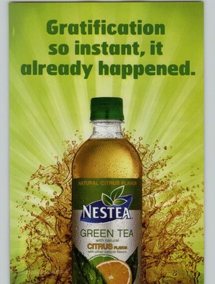2008 Vtg Print Ad Nestea Green Tea Citrus Flavor Retro Magazine Advertisement