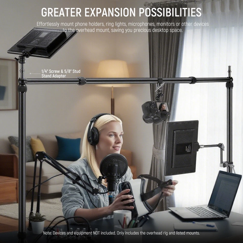 Plataforma de montaje superior NEEWER NK002D con 2 cabezas de bola, carga de 12 kg Foto 2 de 4