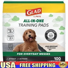 Absorbent Dog Training Pads W/ Odor Control & Leak-Resistant Edges 100ct New