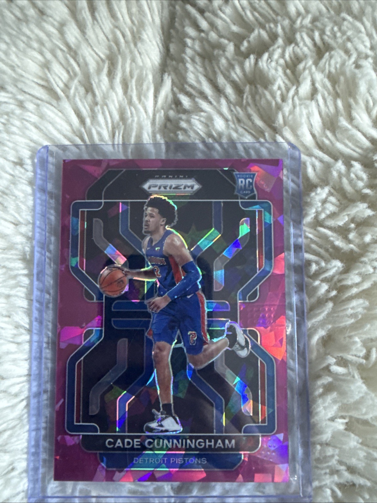 2021-22 Panini Prizm Cade Cunningham #282 RC Rookie Purple #66/99 Pistons SP