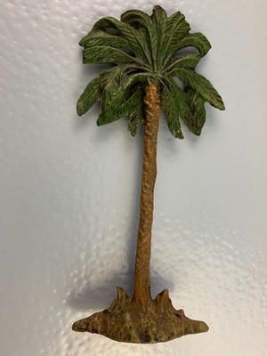 Vintage Elastolin Palm Tree Composition 7-inch tall 1960s (DAMAGED / SEE PHOTOS)