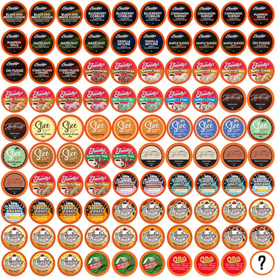 Pods Compatible with K Cup Brewers Including 2.0, Assorted Flavored Coffee 100 C