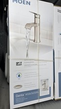 MOEN Genta Single Hole Single-Handle Bathroom Faucet in Spot Resist Brushed Nick