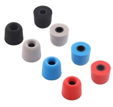 Foam Ear Tips 4.0mm Hole Soft Memory Foam Earbud Tips 4 Pairs Black Set