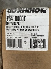Go Rhino D6410000T 4" Drop Steps Fits Domitor Xtreme D6, Pair Powder Coat ^