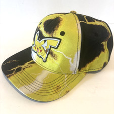 Pok mon Pikachu Patch Snapback Hat Multicolor Adjustable Lightning Nintendo