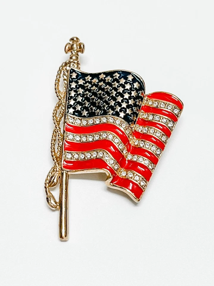 Monet USA American Flag Brooch 911 NYC Pentagon Memorial Pin UNITED WE STAND - Image 2 of 4