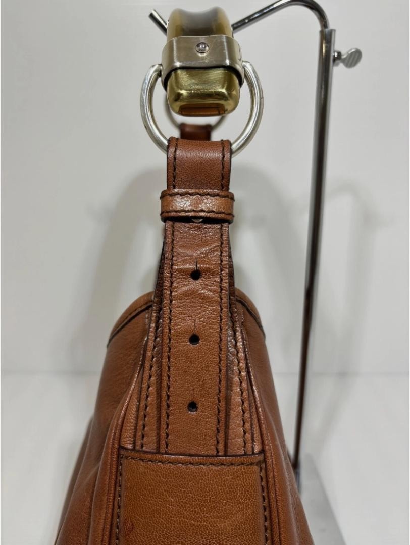 Borsa a mano YVES SAINT LAURENT YSL rive gauche Mombasa in pelle marrone con Dut bag