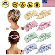 8Pcs French Flat Hair Clips for Women 2 Styles Claw Clips for Girls Matte Fla...