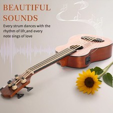 23/30 Inch Mahogany Acoustic Electric Bass Ukulele with Bag for Student
