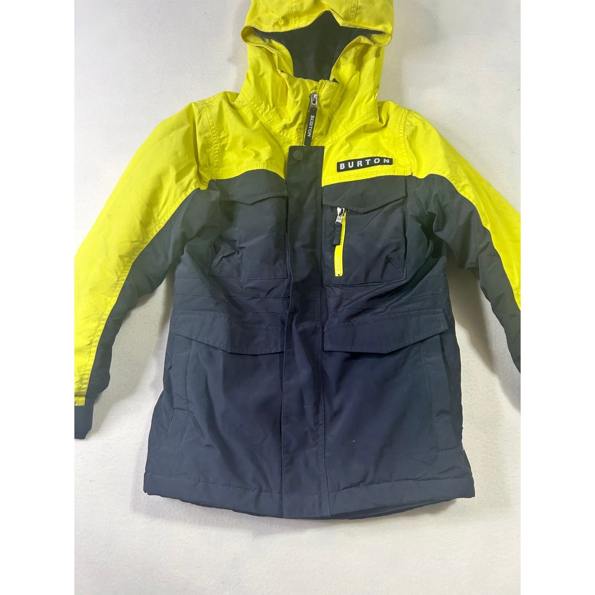 Burton Boys Covert Snowboard Jacket Yellow Black Thermacore Size S