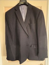 Men's Brook Taverner Regular Fit Camberley Navy Check Pure New Wool Jacket 56R