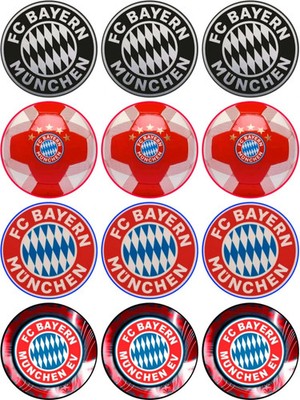 Fußball FC Bayern München Essbar 12 Muffin Esspapier Tortenbild Tortenaufleger