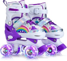 Patines Ruedas Para Ni as Tama o Ajustable Ajuste R pido Cu druple C modo Ligero