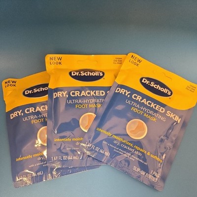 Dr. Scholl's Foot Mask 3 Pairs Ultra Hydrating Socks for Dry Cracked Skin