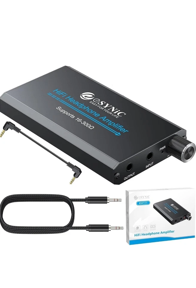 Amplificadores de auriculares eSynic Professional 16-300Ω tipo C entrada amplificador de auriculares alcance