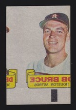 BOB BRUCE astros 1966 TOPPS RUB-OFFS 