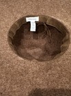 Nordstrom Brown Wool Wide Brim Floppy Hat Black Faux Leather Band One Size NWT — photo 3
