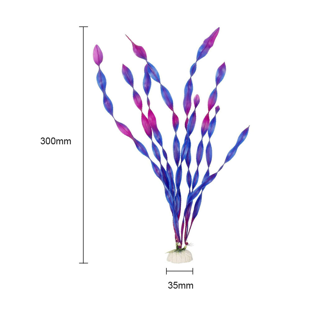 10x Artificial Grass Aquarium Ornament Water Plastic Plants For Fish