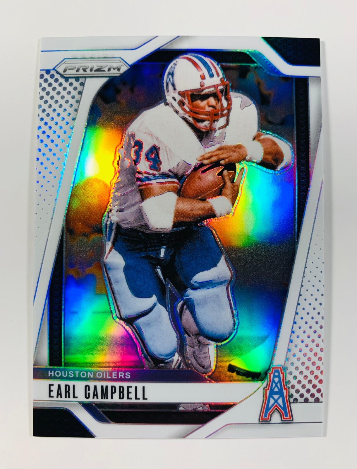 2024 Panini Prizm Earl Campbell White /35 SSP Prizm Color Match #297 Oilers