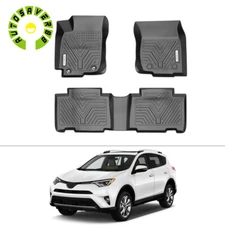 3D Car Floor Mats Floor Liners for 2013-2018 Toyota RAV4 All Weather TPE Rubber