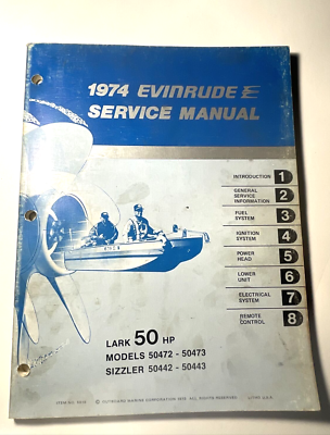 その他 YOU 1974 Evinrude 50 HP OMC Outboard Service Shop Repair Manual 5018