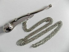 Lot Of 10 Pcs Brass Silver Finish Boatswain Pipe Bosun Whistle Key Chain Ring