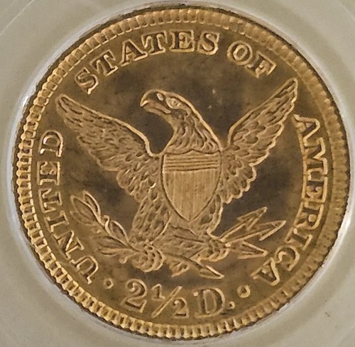 1903 GOLD $2.5 LIBERTY HEAD PCGS MS-63 QUARTER EAGLE GREEN LABEL (Bright Luster - Picture 4 of 5