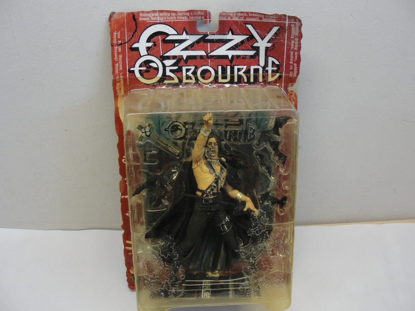 NEW 1999 MCFARLANE TOYS OZZY OSBOURNE ULTRA ACTION FIGURE HEADLESS BAT