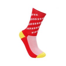 Calze ciclismo strada equitazione bici sport calzini sportivi XC BMX MTB rosso