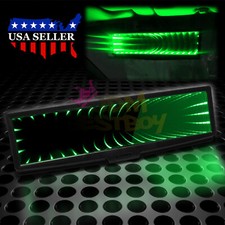 Green Galaxy Rear View Mirror Led Light Clip-on View Wink Car Rearview 290mm Jdm Green Galaxy Rear View Mirror Led Light Clip-on View Wink Car Rearview 290mm Jdm