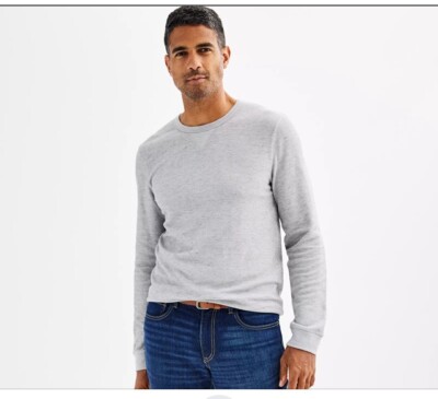 Sonoma Goods For Life Men's Supersoft Thermal Crewneck Long