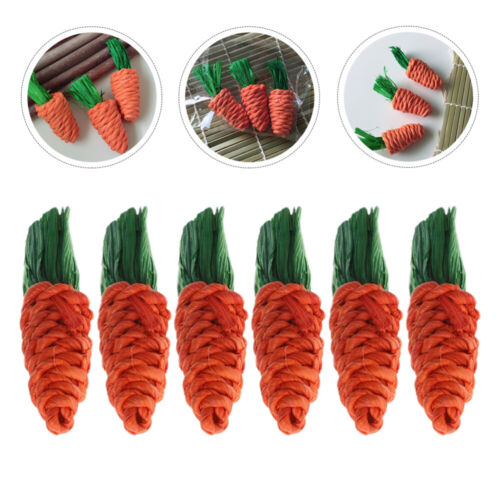  6 Pcs Puppy Chew Treats Doggie for Small Dogs Teeth Grinding Carrot - Afbeelding 1 van 12
