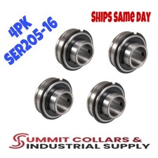 SER205-16 1" ER16 Insert Ball Bearing W/Snap Ring NEW SHIPS SAME DAY 4PK