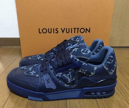 lv trainer sneaker blue