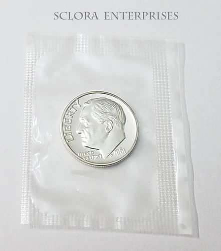 1961 P Roosevelt  *PROOF*  *90% SILVER*  Dime  **FREE SHIPPING**