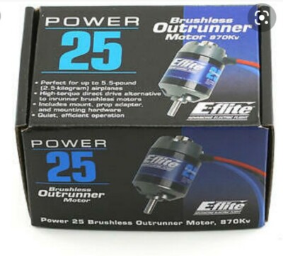 Eflite Power 25 Electric Brushless Outrunner RC Airplane Motor 870kv EFLM4025A  