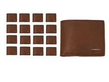 Lot of 100 Brown Wallets Bulk Credit Card Money Holder Bi-Fold